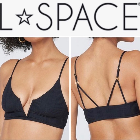 l*space Other - New L*Space Black Pointelle Siren Bikini Top